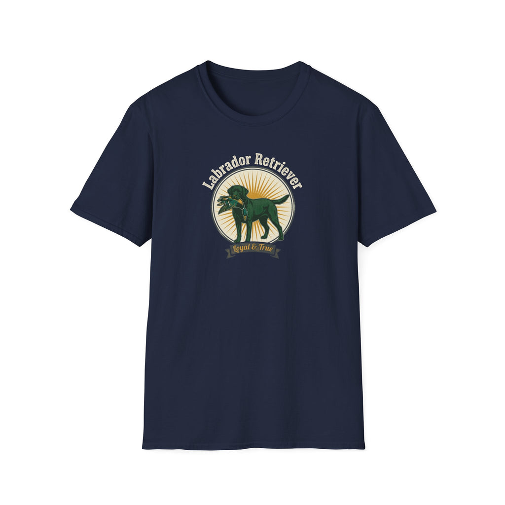 Labrador Retriever Retro Graphic T-Shirt — "Dog of Honor" Design