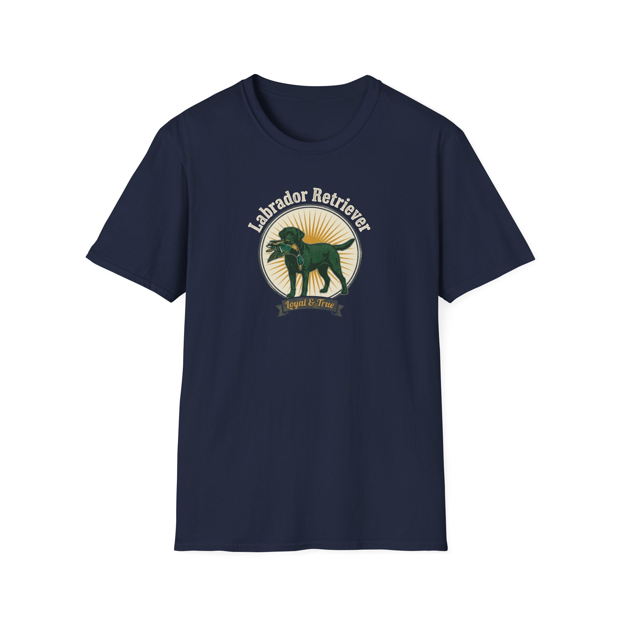 Labrador Retriever Retro Graphic T-Shirt — "Dog of Honor" Design
