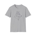 Minimalist Line Art German Shepherd T-Shirt