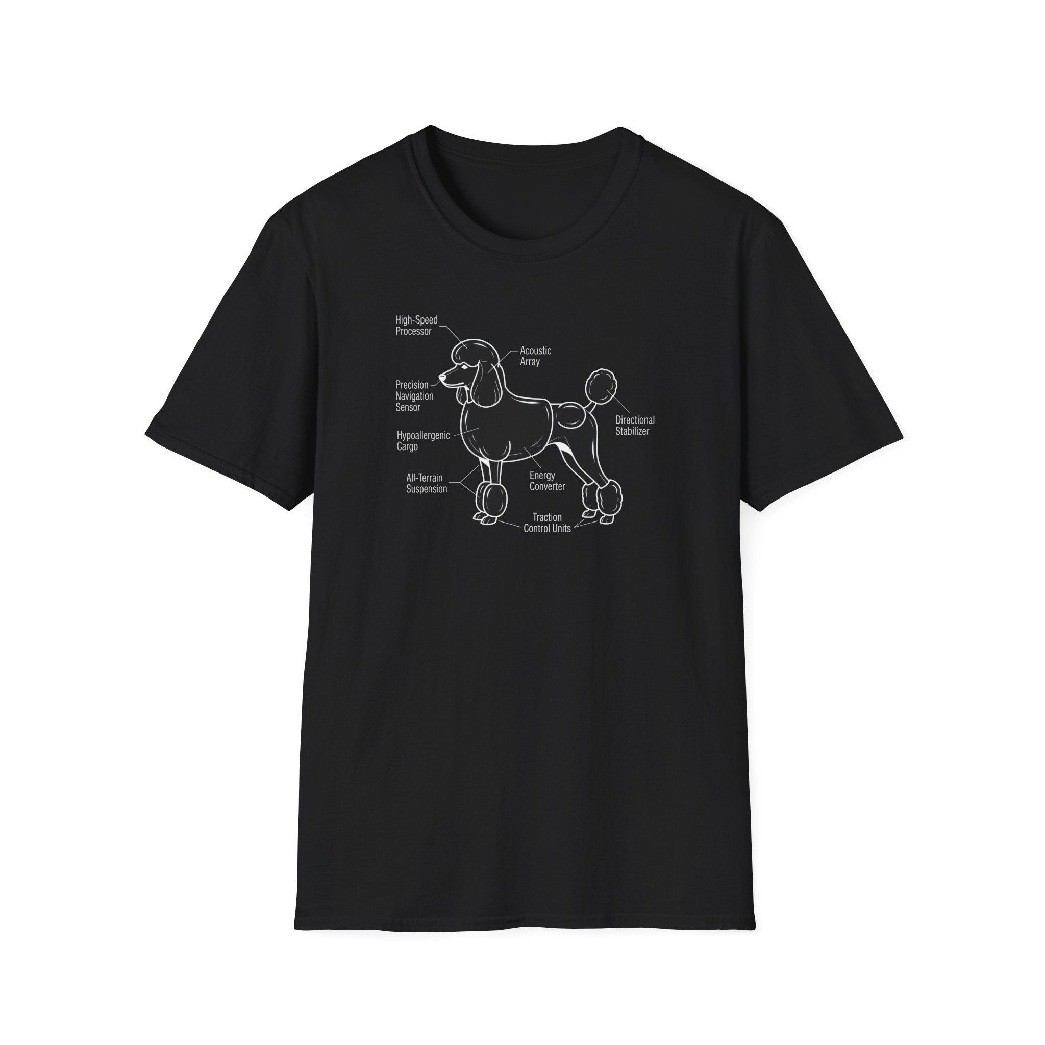 Poodle Anatomy Diagram T-Shirt — Funny Dog Tee