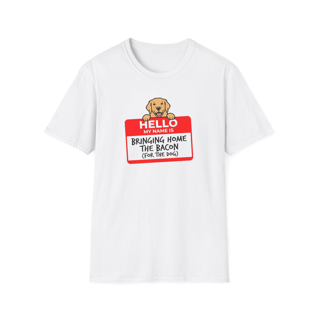 Golden Retriever Dad T-Shirt — My Name is Bringing Home The Bacon for The Dog