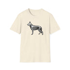 German Shepherd Skeleton T-Shirt — Gothic X-Ray Canine Graphic Tee