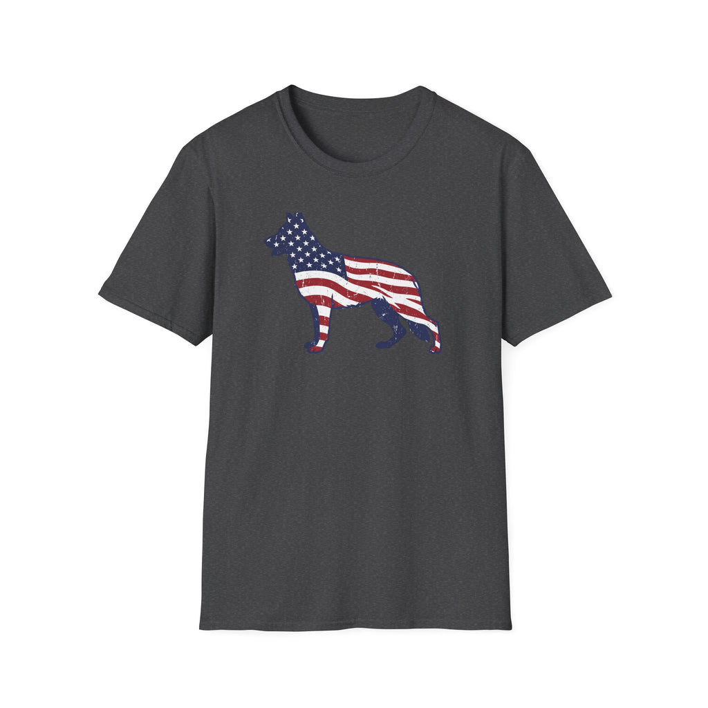 American Flag German Shepherd T-Shirt