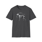 German Shepherd Skeleton T-Shirt — Gothic X-Ray Canine Graphic Tee