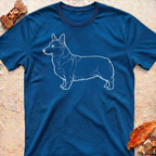 Corgi Minimalistic Outline T-Shirt