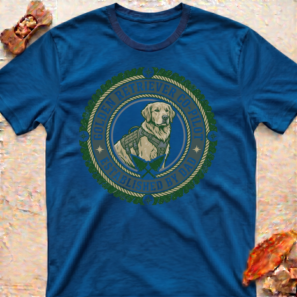 Golden Retriever T-Shirt-Co-Pilot Badge