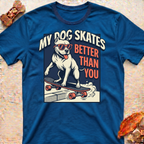 Smiling Skating Pitbull T-Shirt