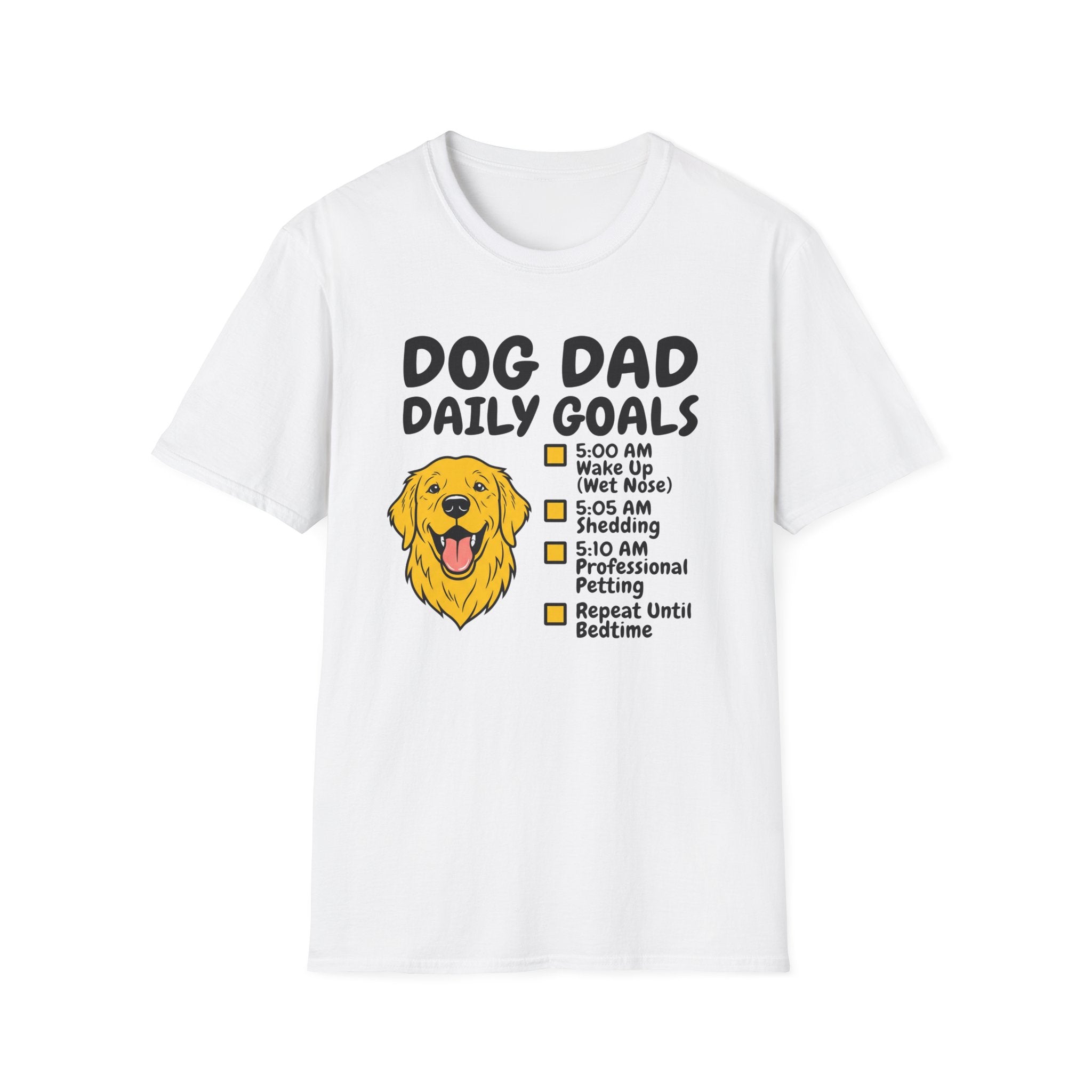 Golden Retriever T-Shirt-Dog Dad Daily Goals