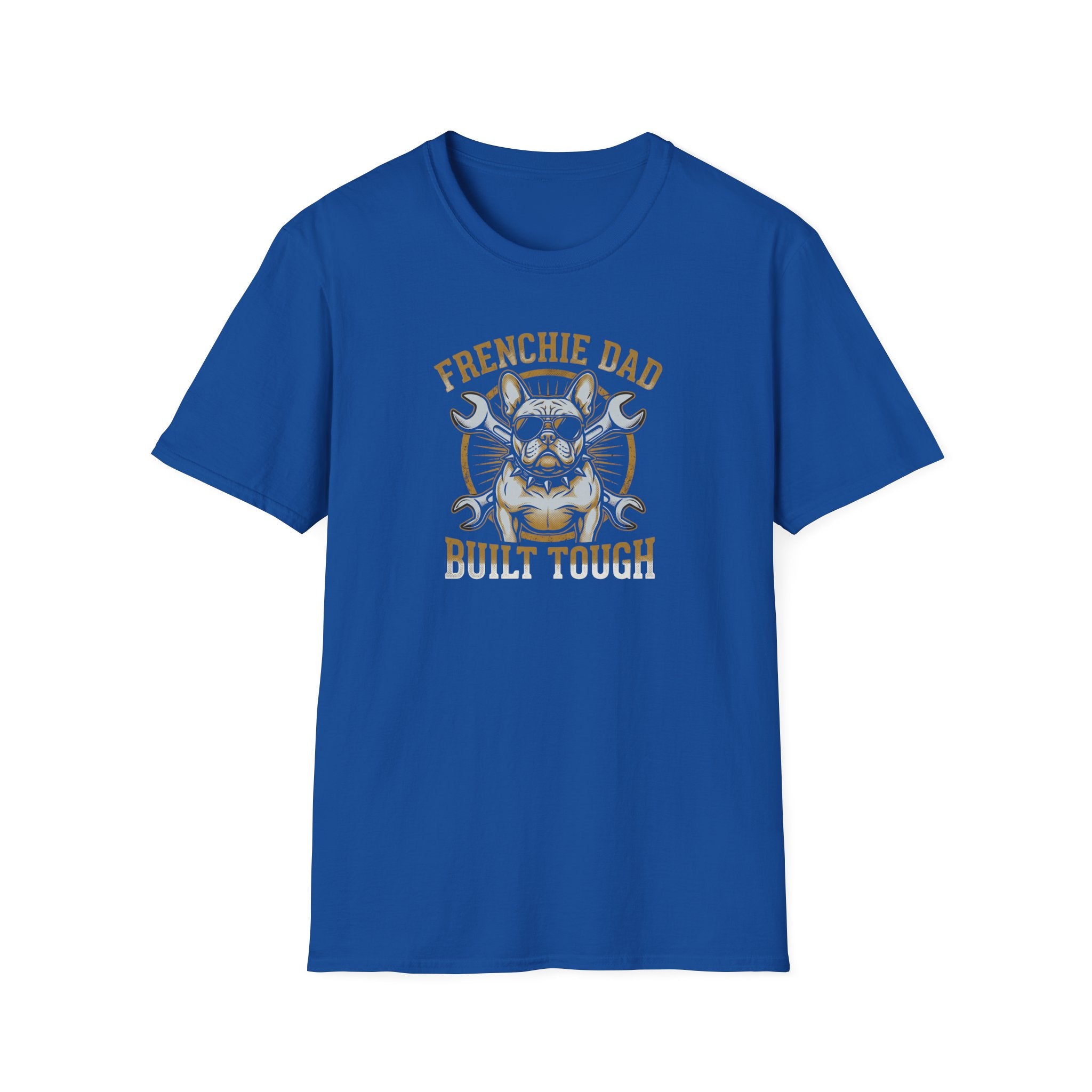 Frenchie Dad T-Shirt — "Built Tough" Bulldog Dad Graphic Tee