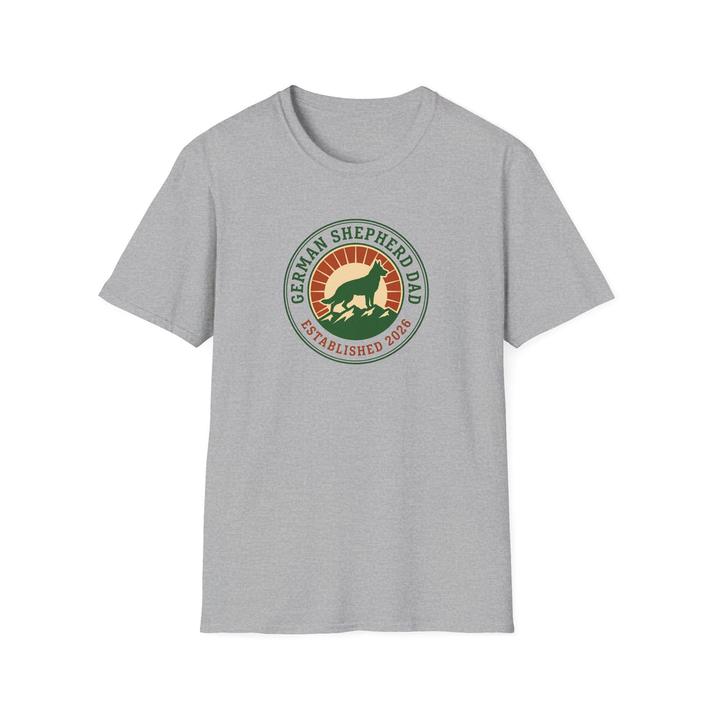 German Shepherd Dad T-Shirt – Retro Established 2026 Dog Owner Tee
