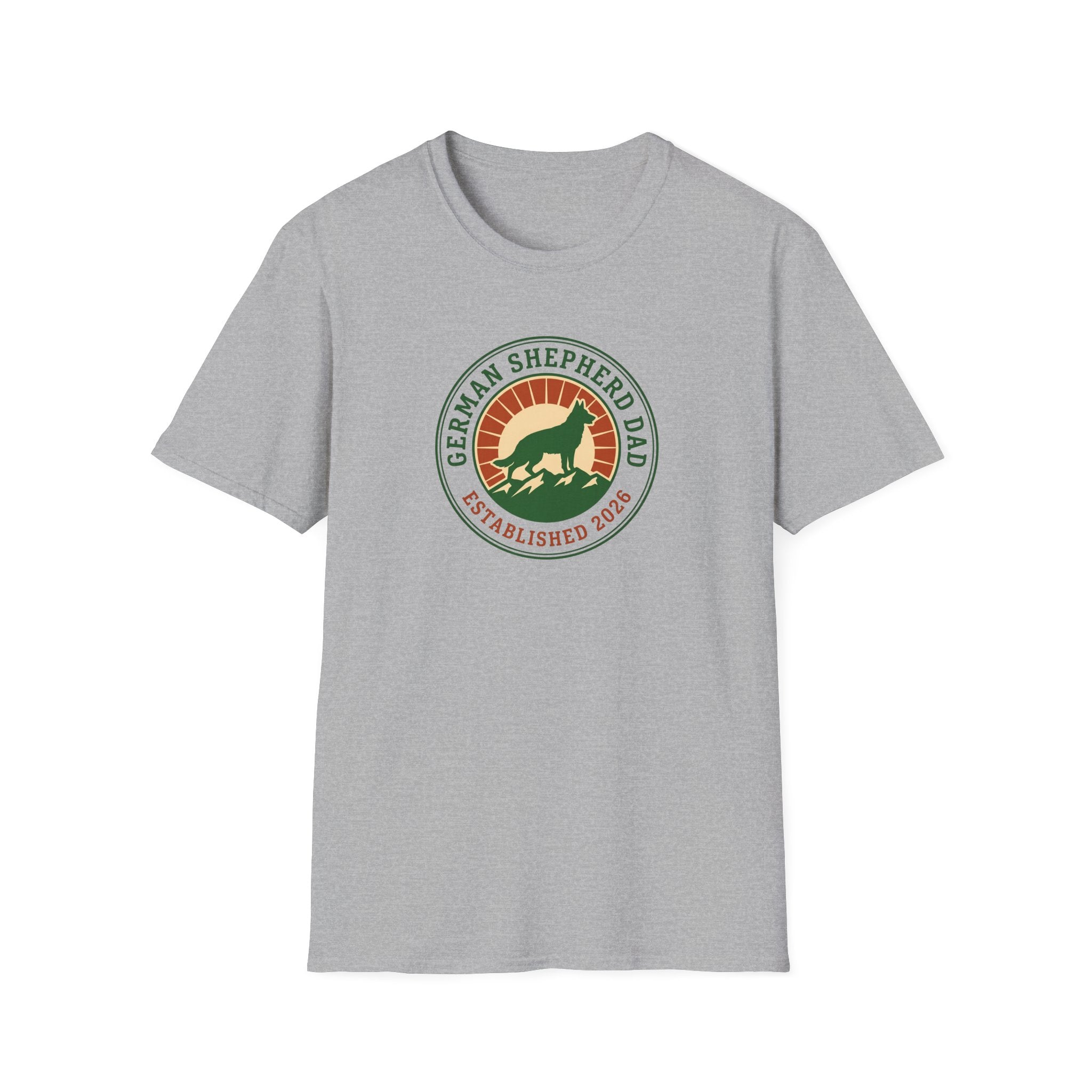 German Shepherd Dad T-Shirt – Retro Established 2026 Dog Owner Tee