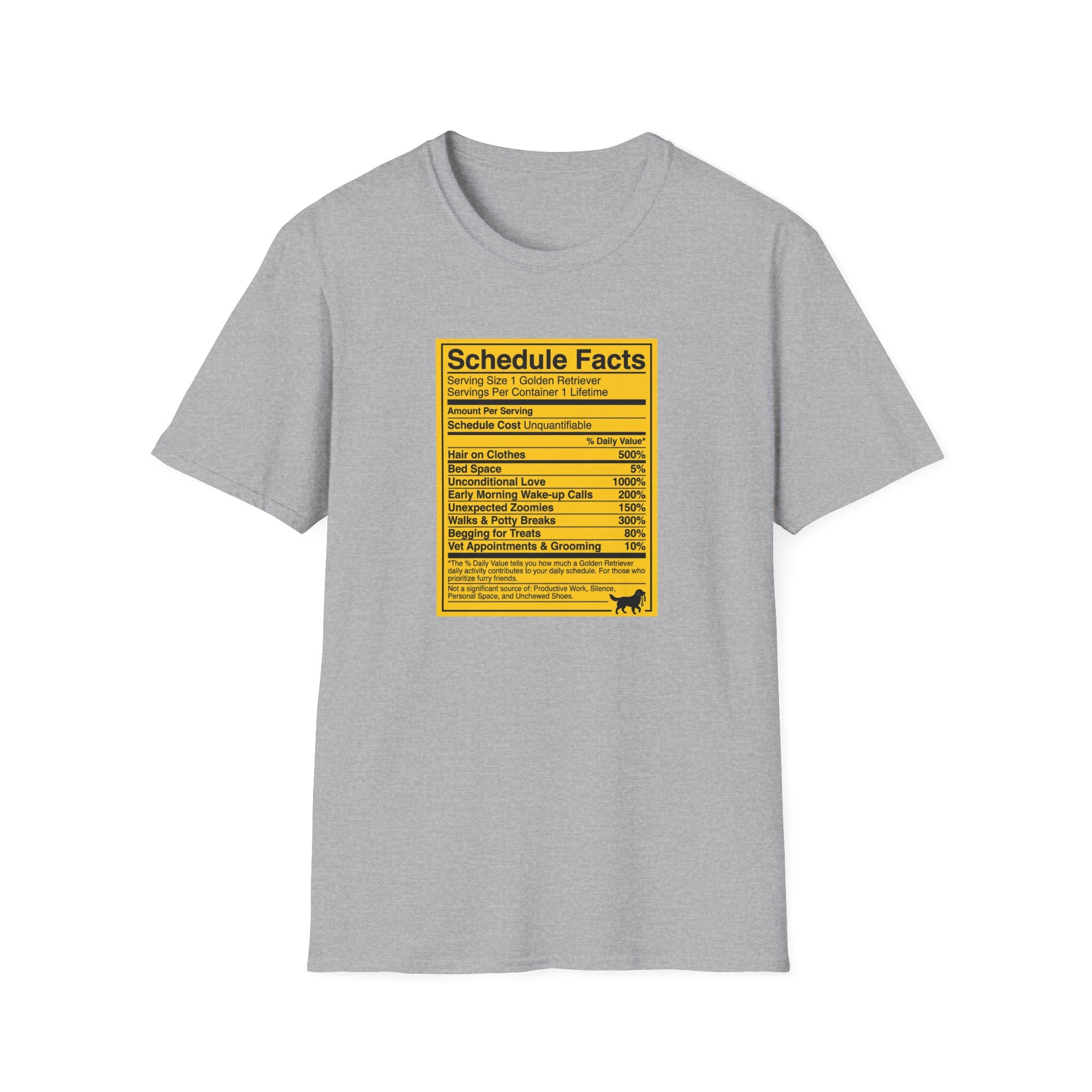 Funny T-Shirt for Golden Retriever Dad - Schedule Facts
