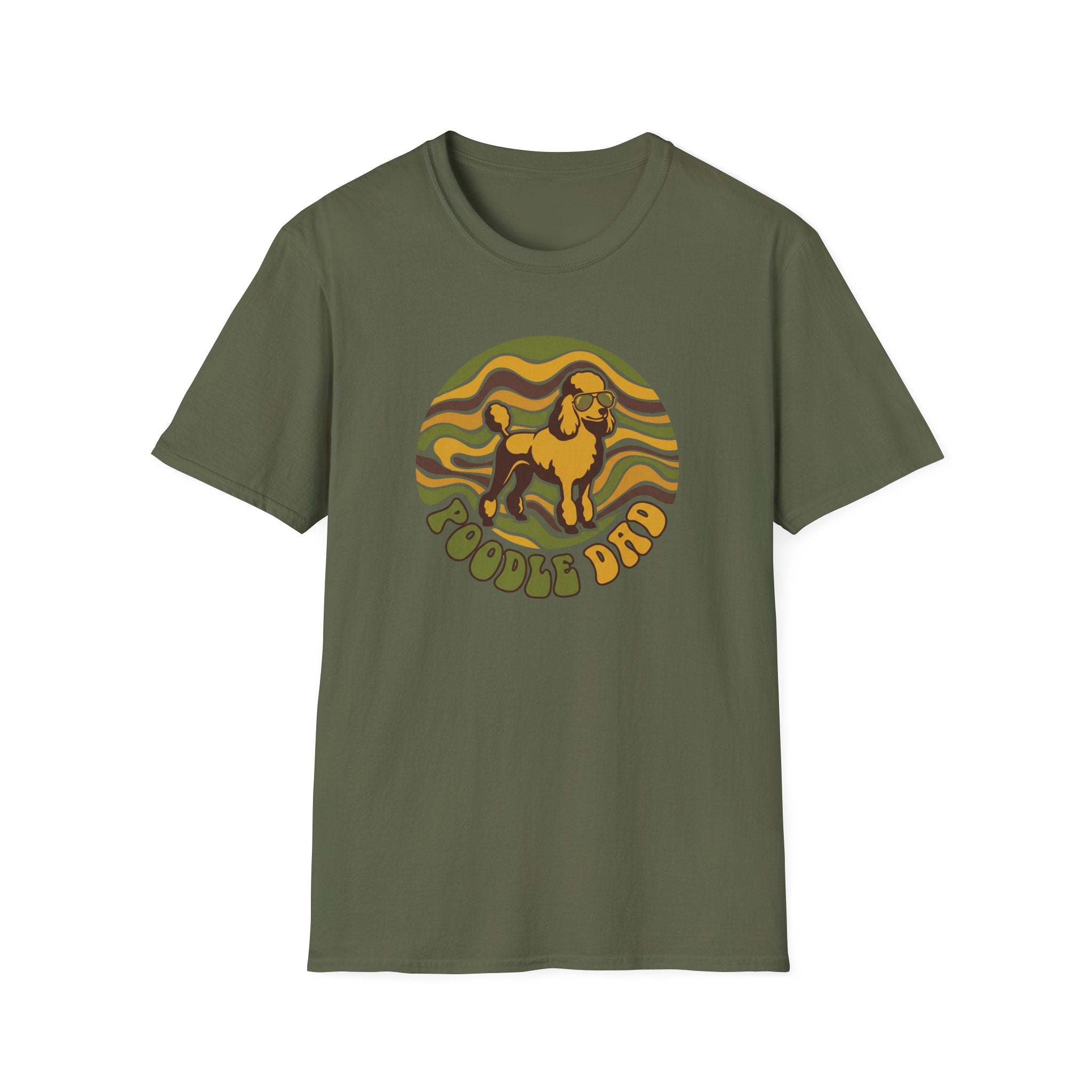 Retro Design Poodle T-Shirt — "Poodle Dad" Vintage Dog Lover Tee