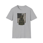 K9 Tactical Dog T-Shirt — Military K9 German Shepherd American Flag Design