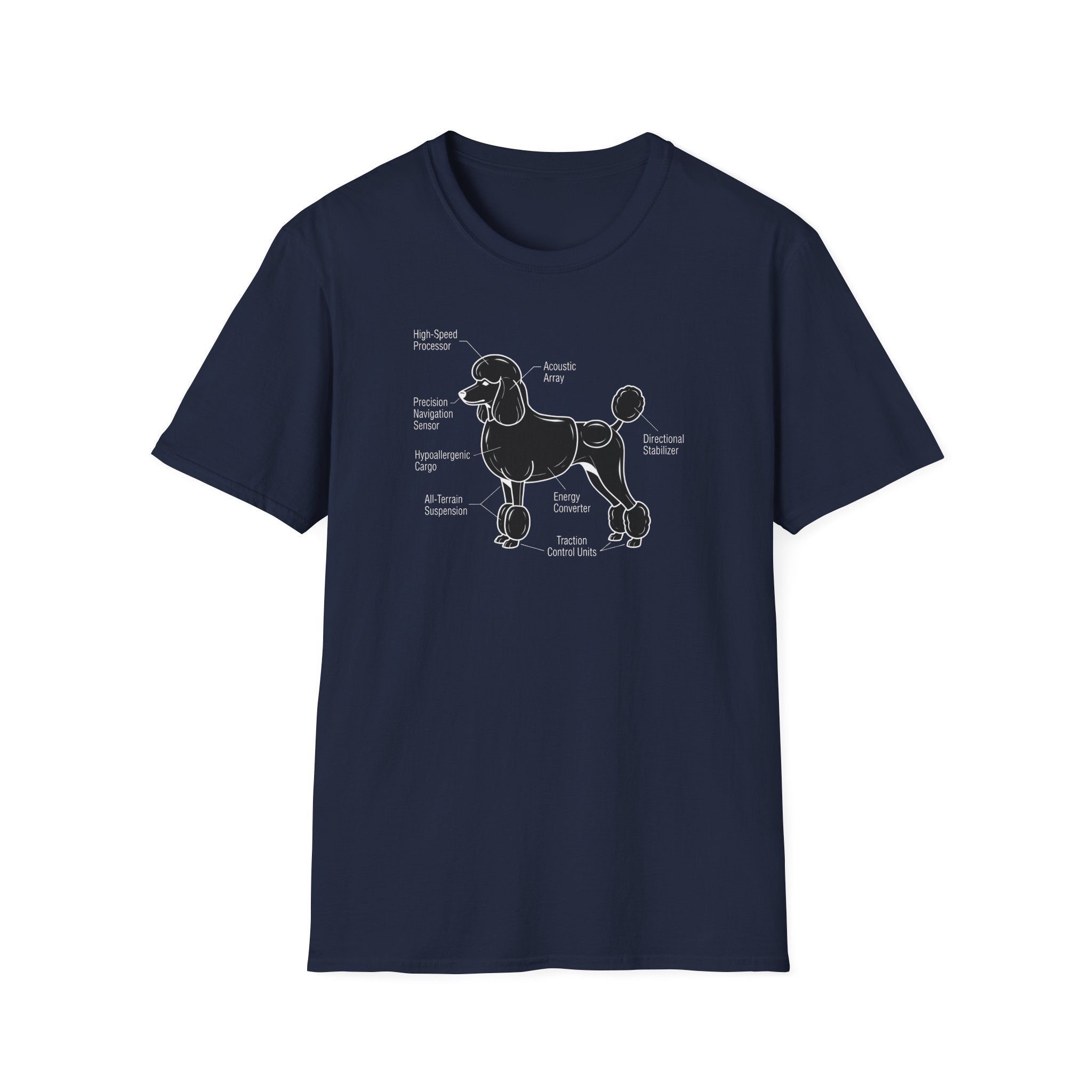 Poodle Anatomy Diagram T-Shirt — Funny Dog Tee