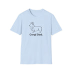 Corgi Dad T-Shirt – Minimal Line Art Pembroke Corgi Tee for Dog Dads