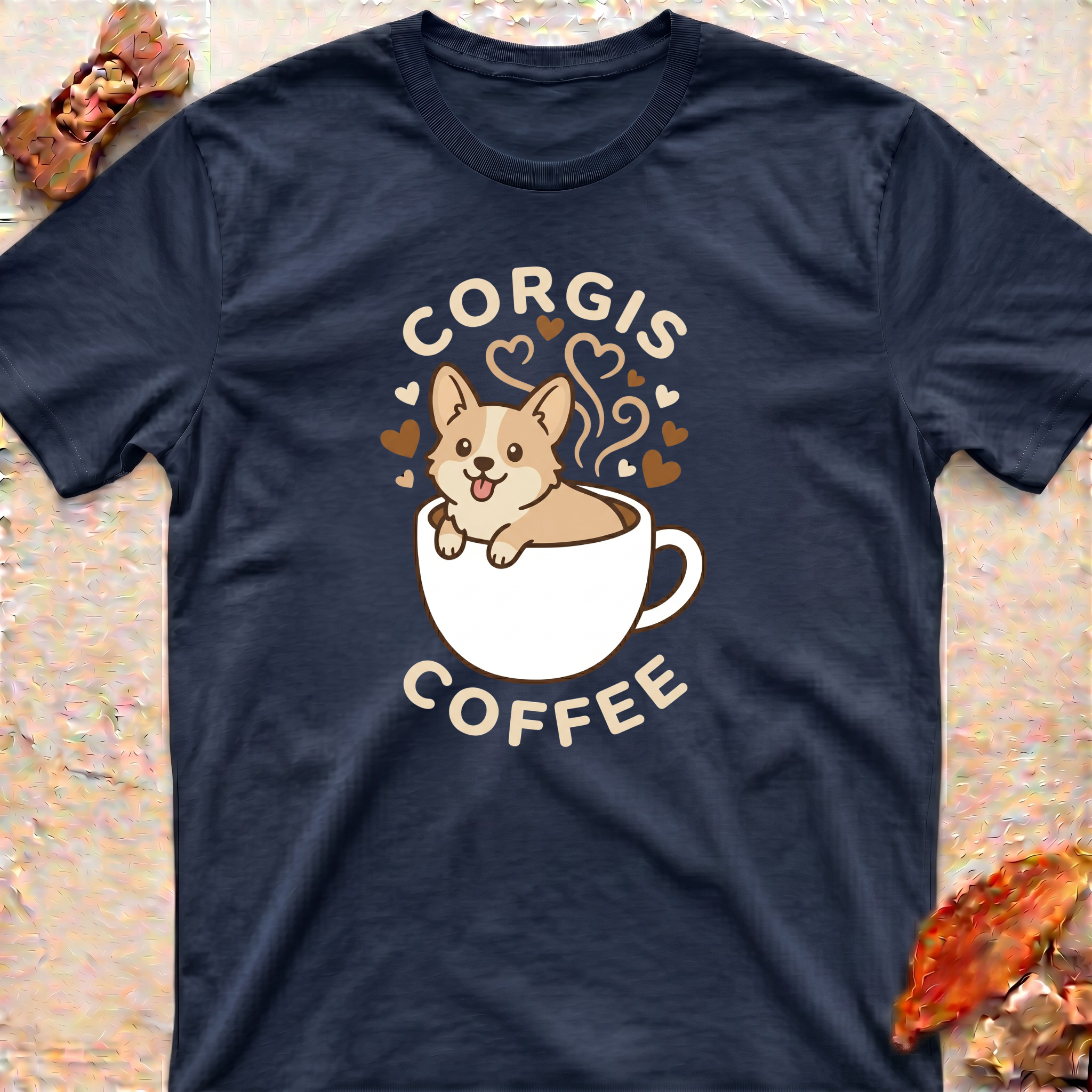 Corgis & Coffee Cup T-Shirt